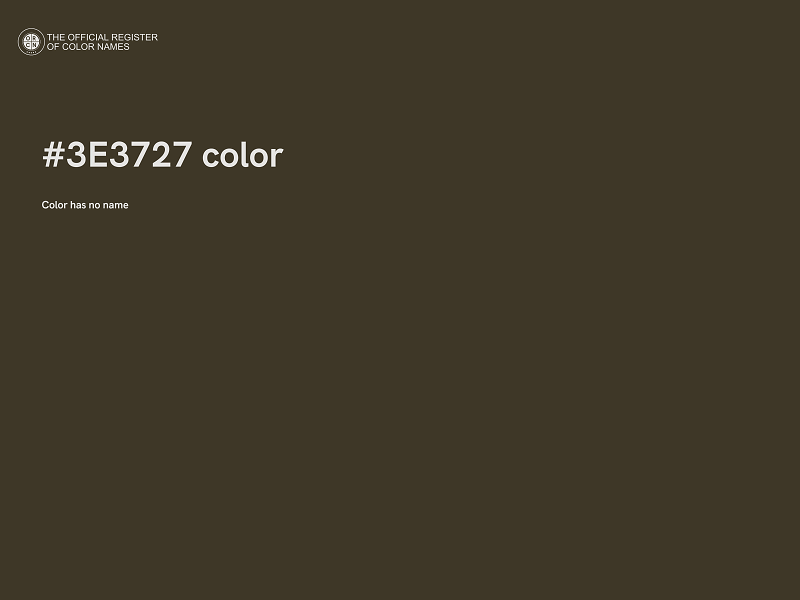 #3E3727 color image