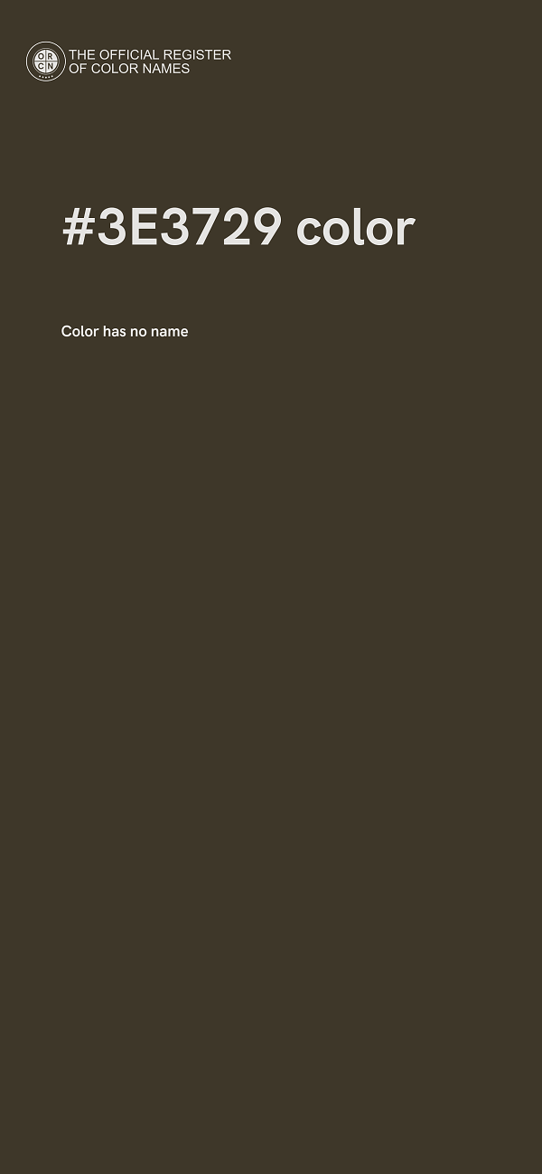 #3E3729 color image