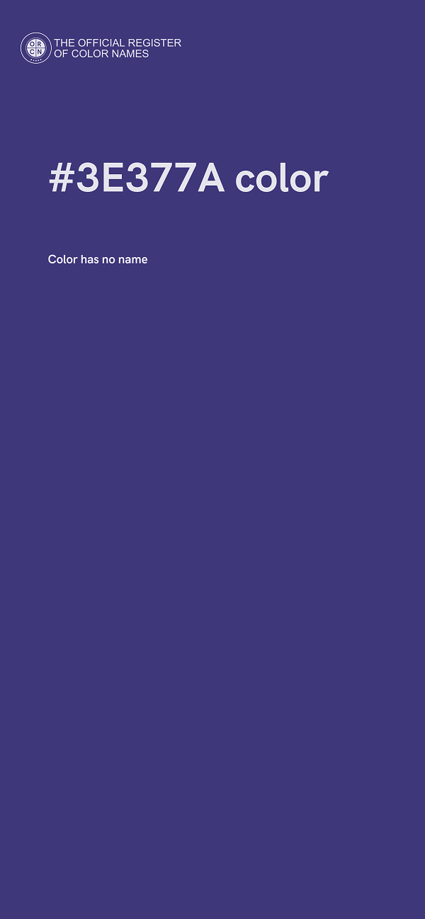 #3E377A color image