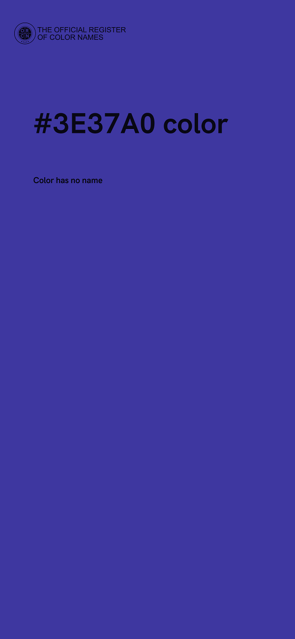 #3E37A0 color image
