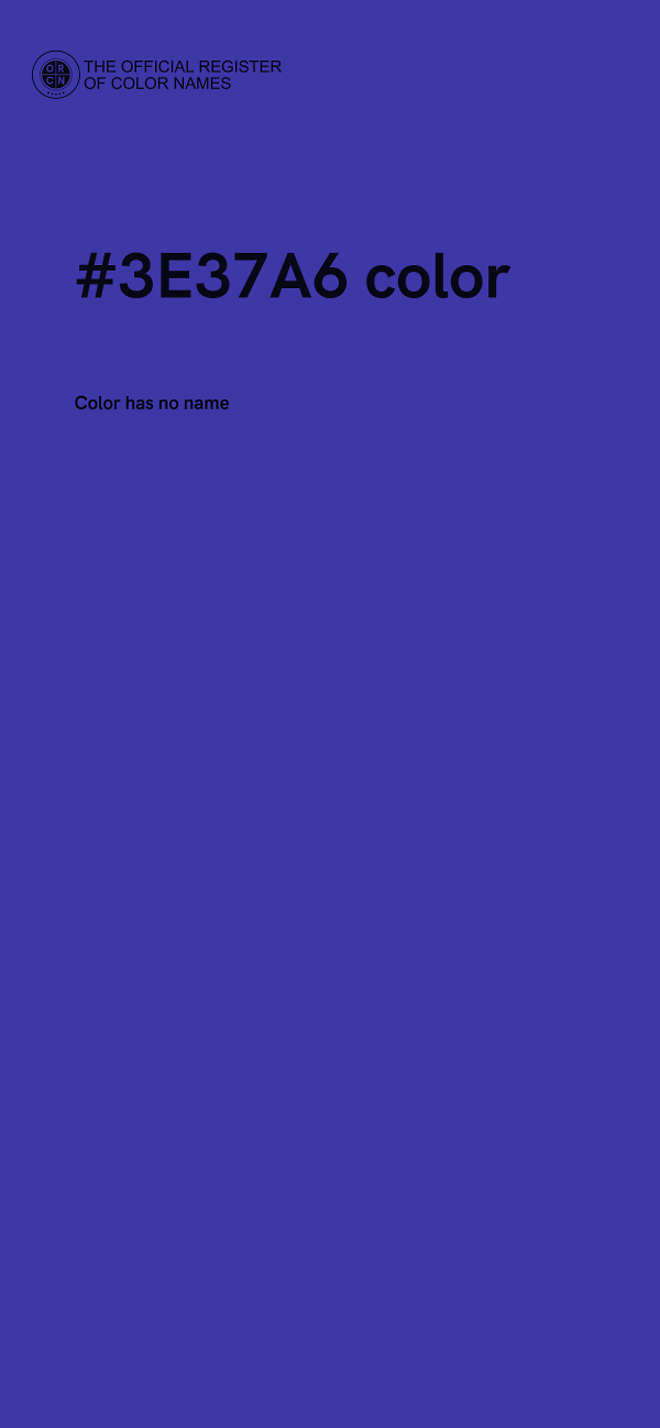 #3E37A6 color image