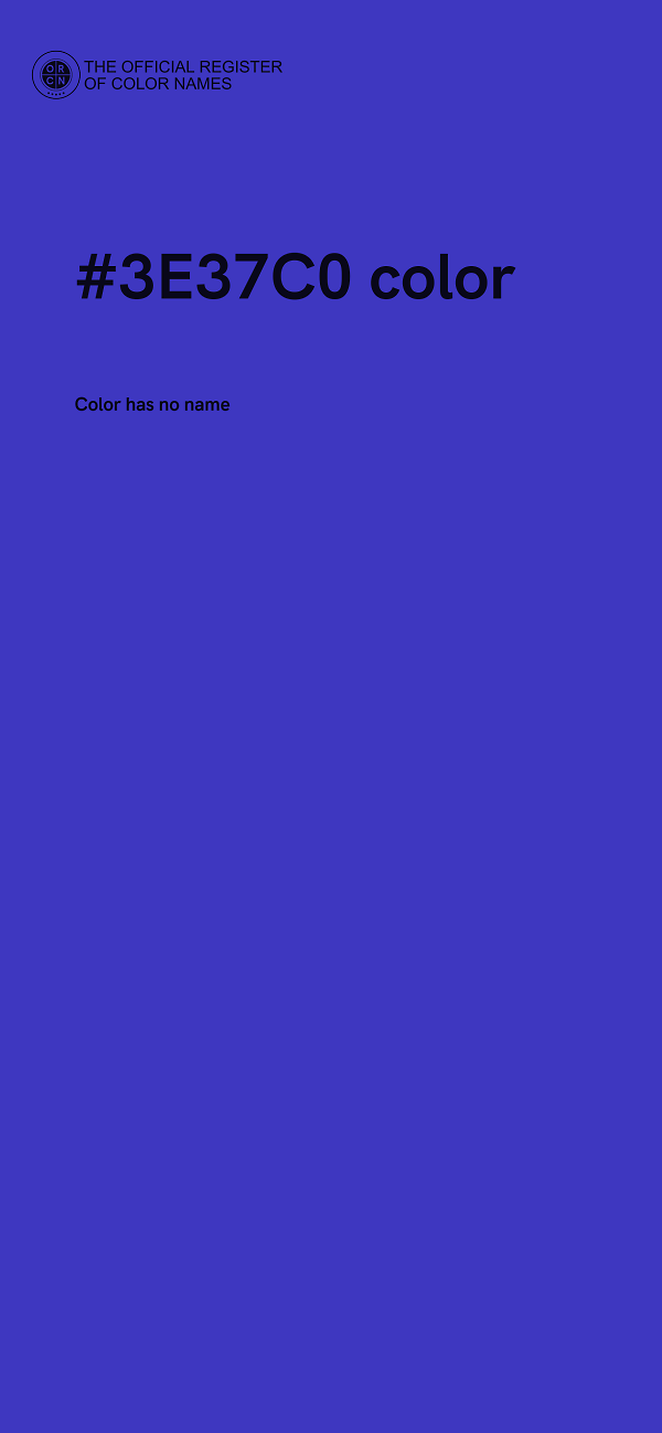 #3E37C0 color image