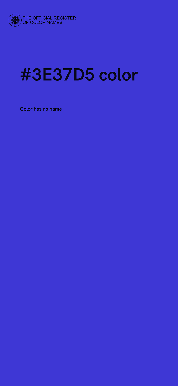 #3E37D5 color image