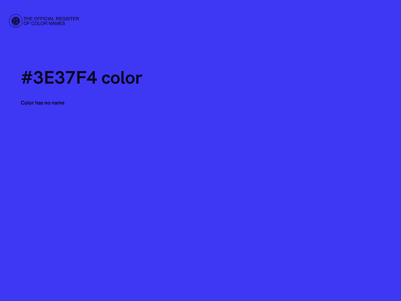 #3E37F4 color image