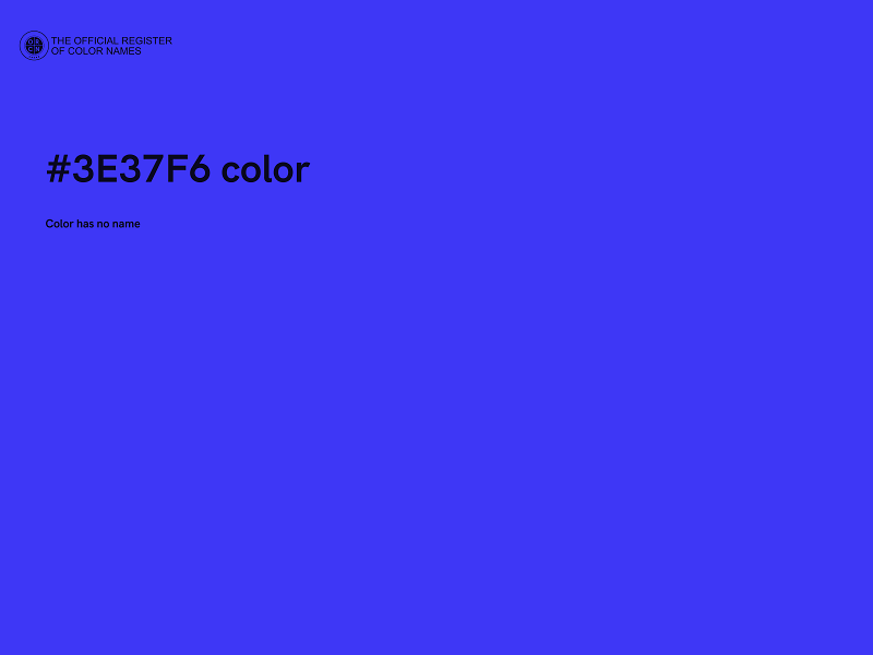 #3E37F6 color image