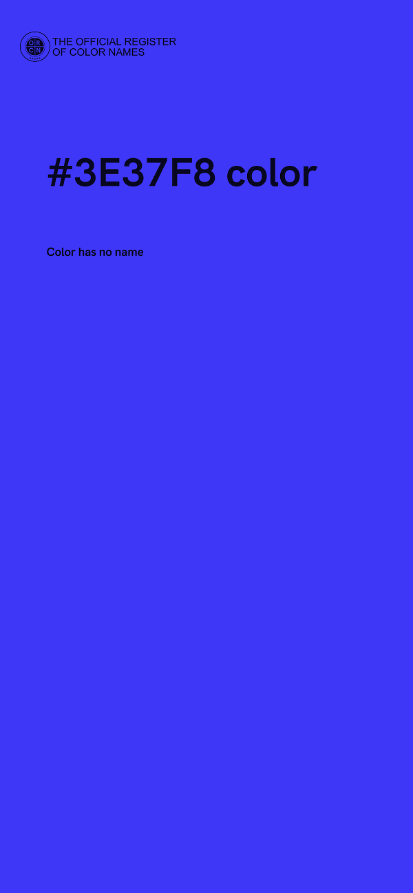 #3E37F8 color image