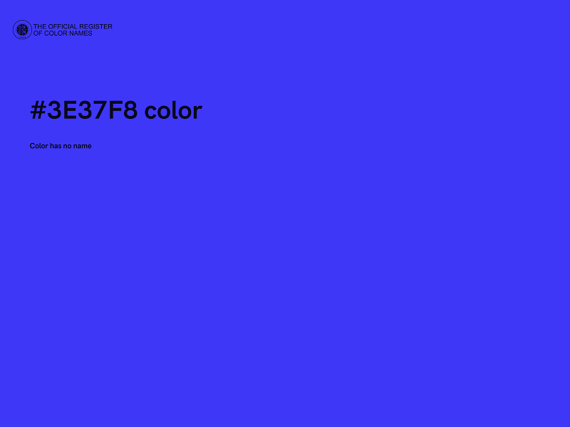 #3E37F8 color image