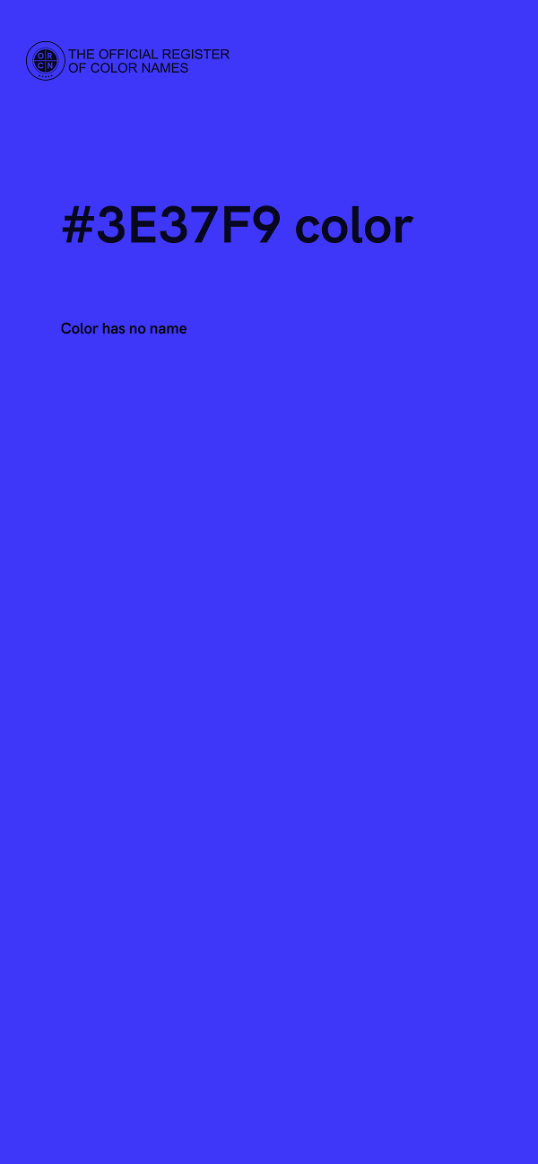 #3E37F9 color image
