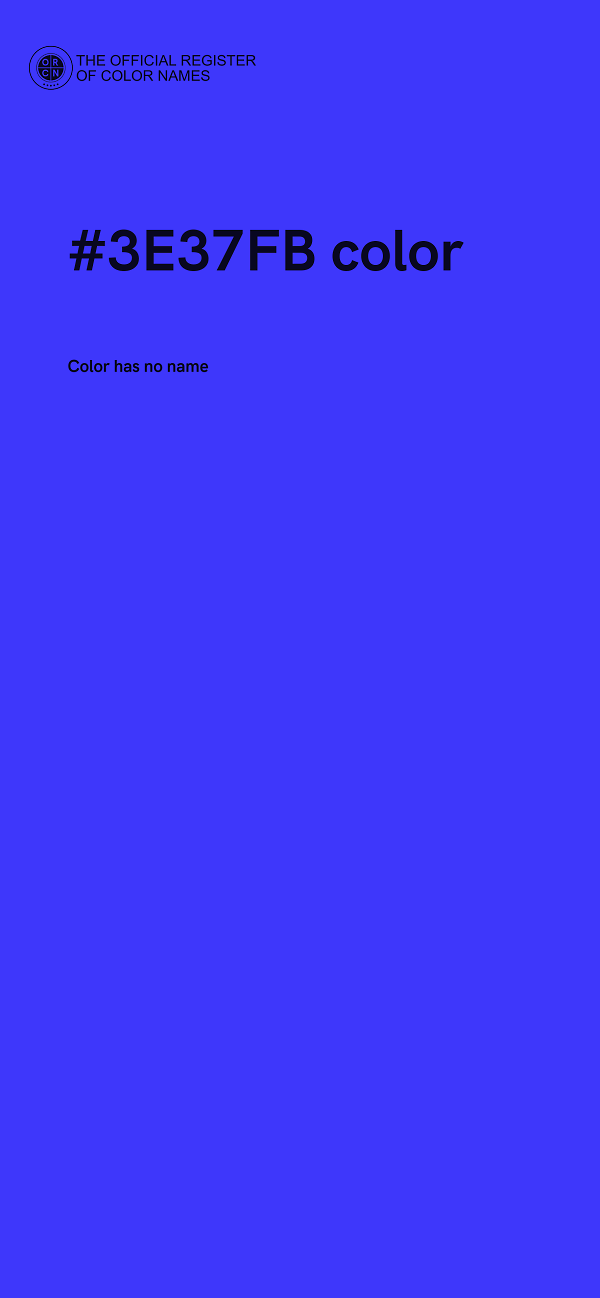 #3E37FB color image