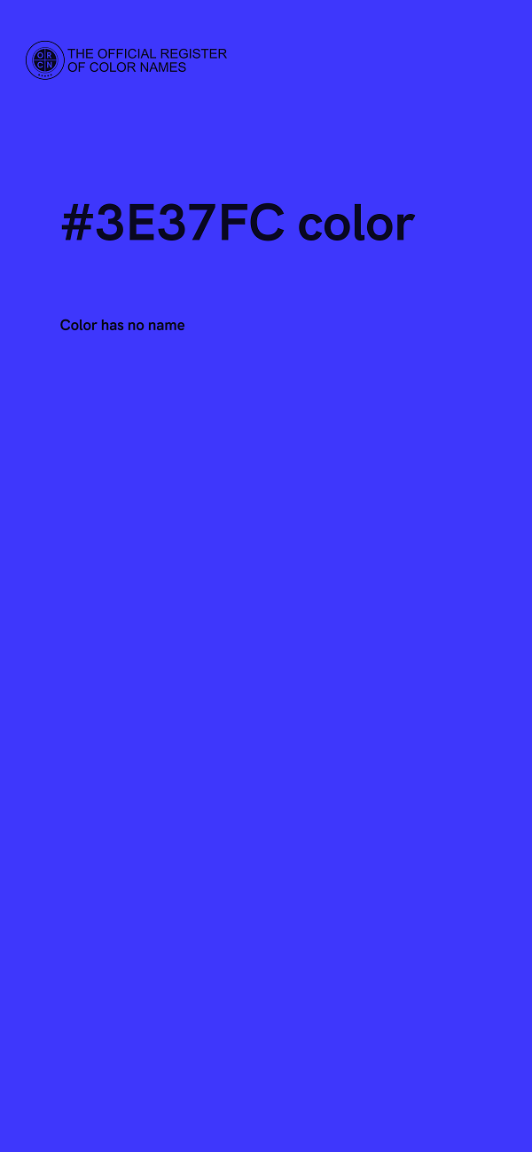 #3E37FC color image