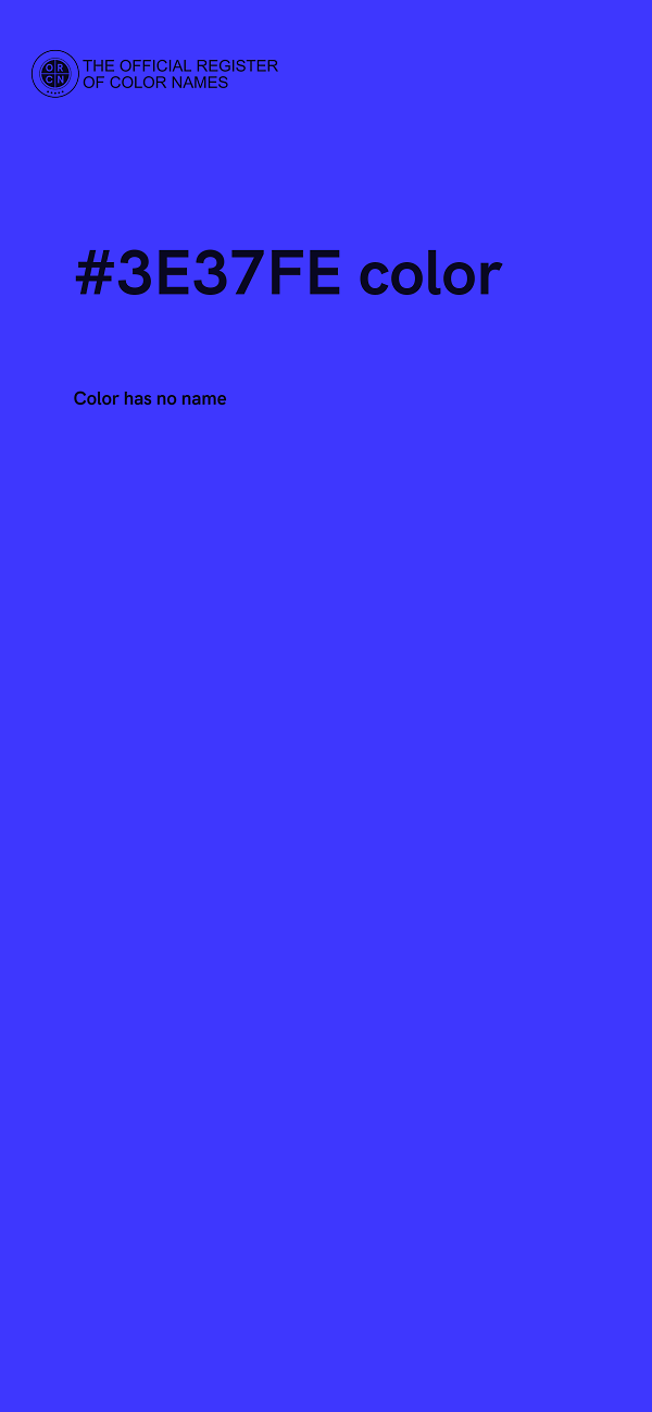#3E37FE color image
