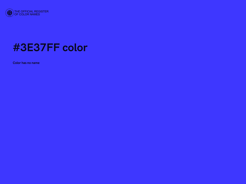 #3E37FF color image