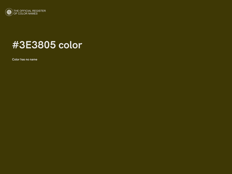 #3E3805 color image