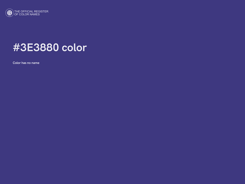 #3E3880 color image