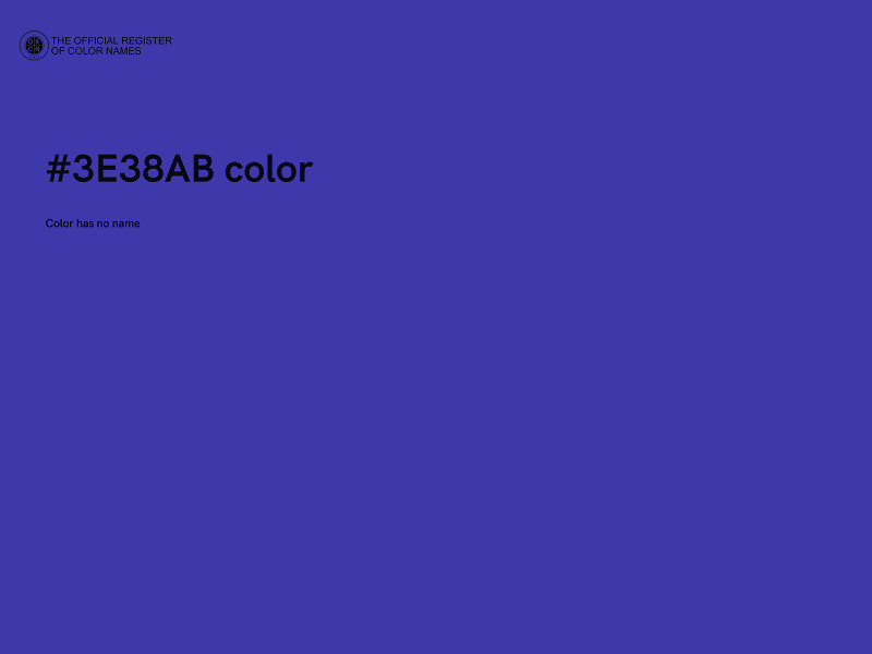 #3E38AB color image