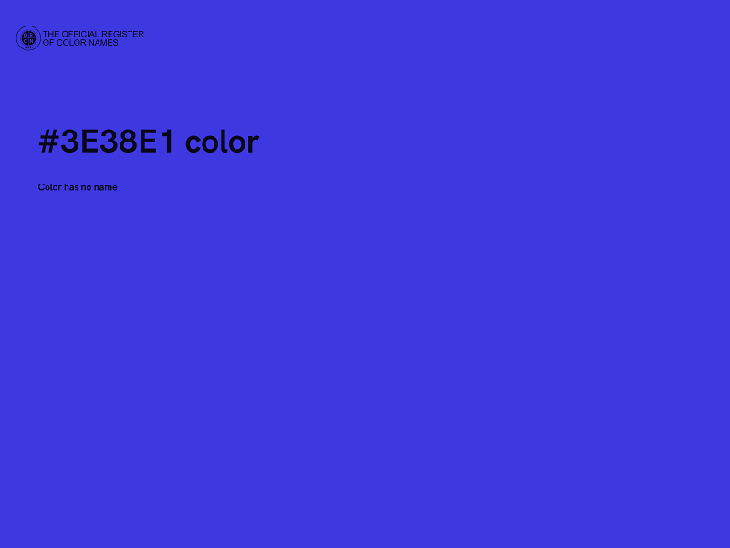 #3E38E1 color image