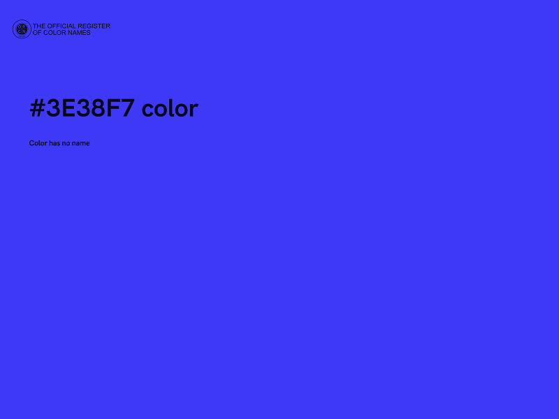 #3E38F7 color image
