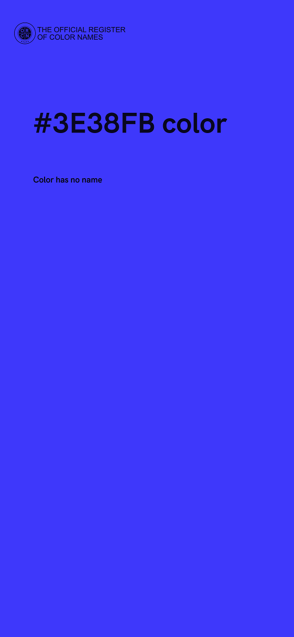 #3E38FB color image