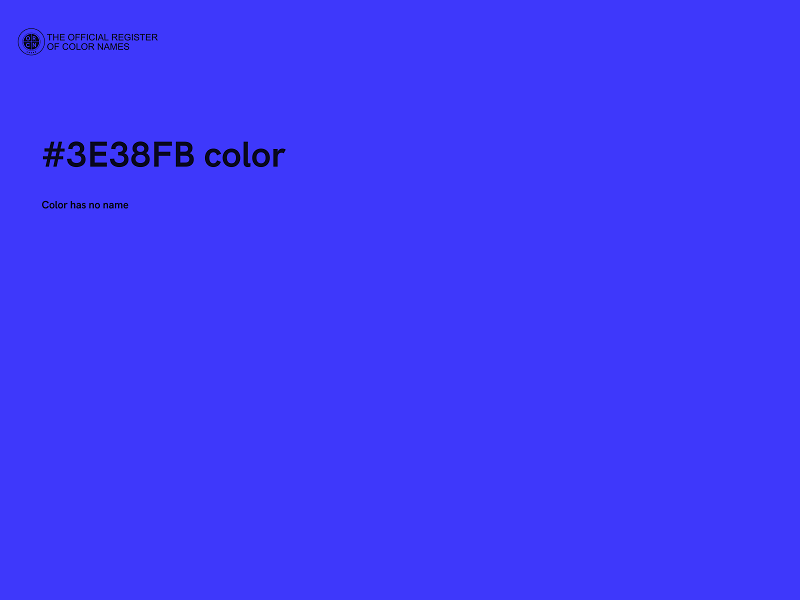 #3E38FB color image