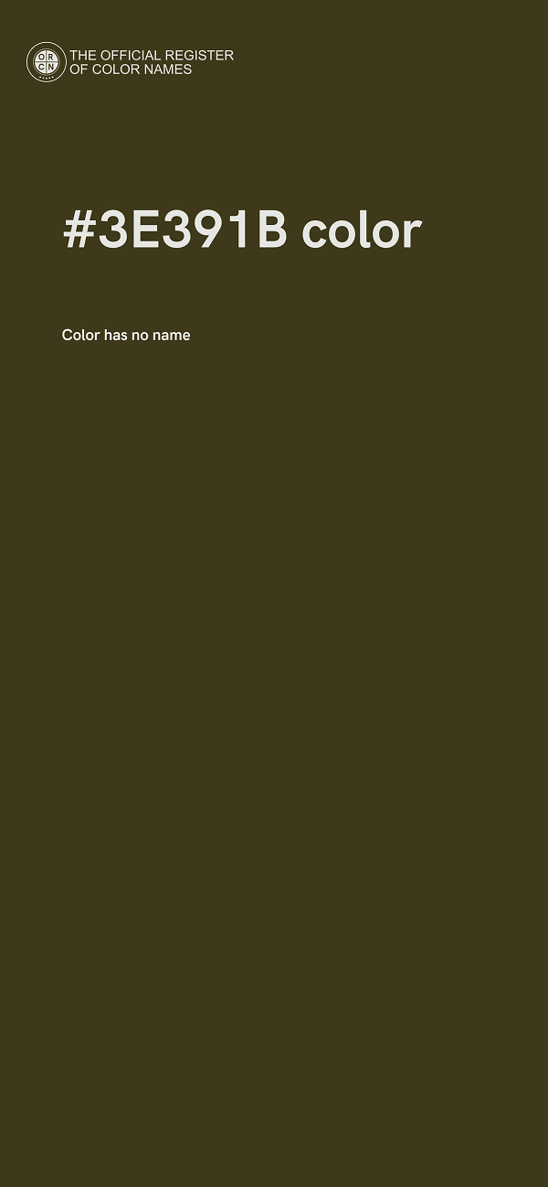 #3E391B color image