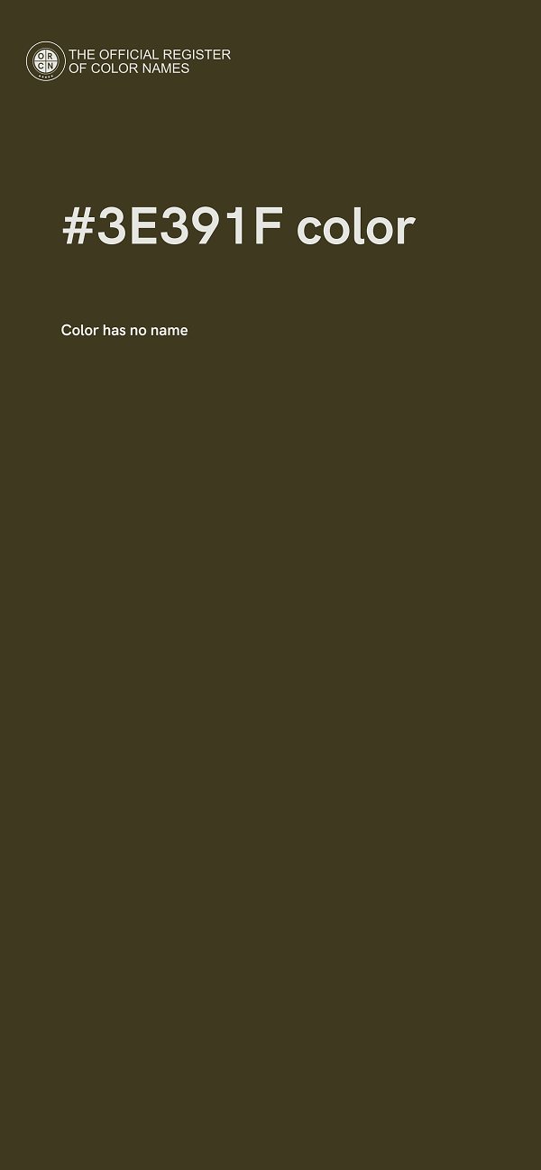 #3E391F color image