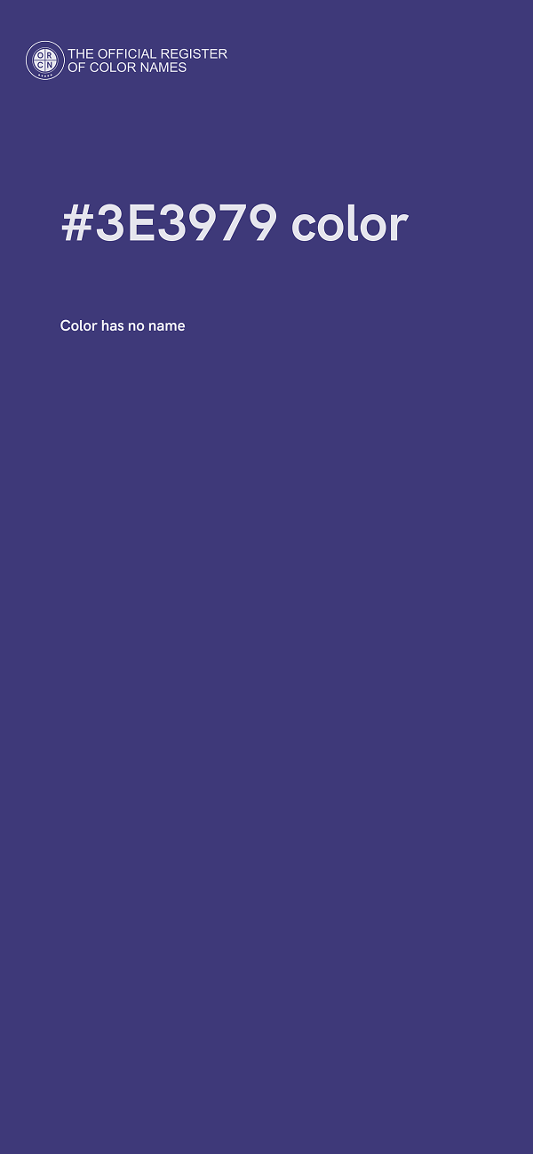 #3E3979 color image