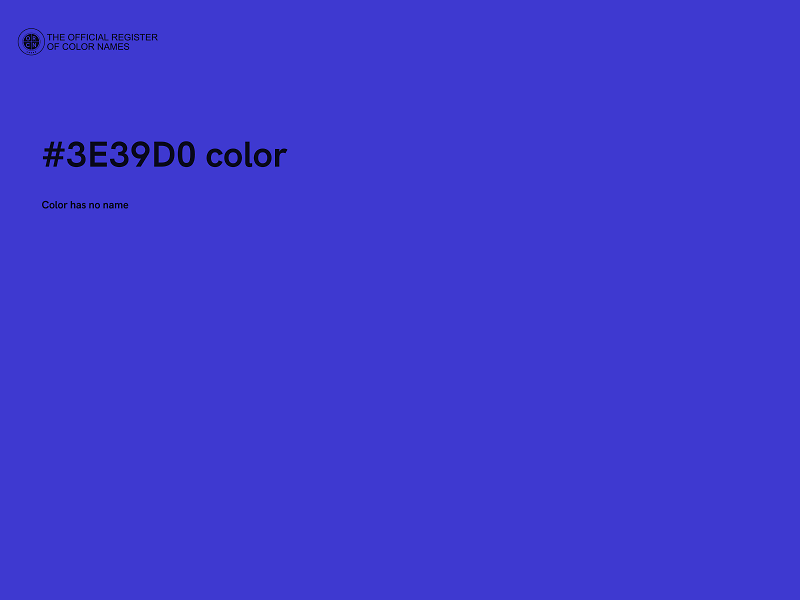 #3E39D0 color image