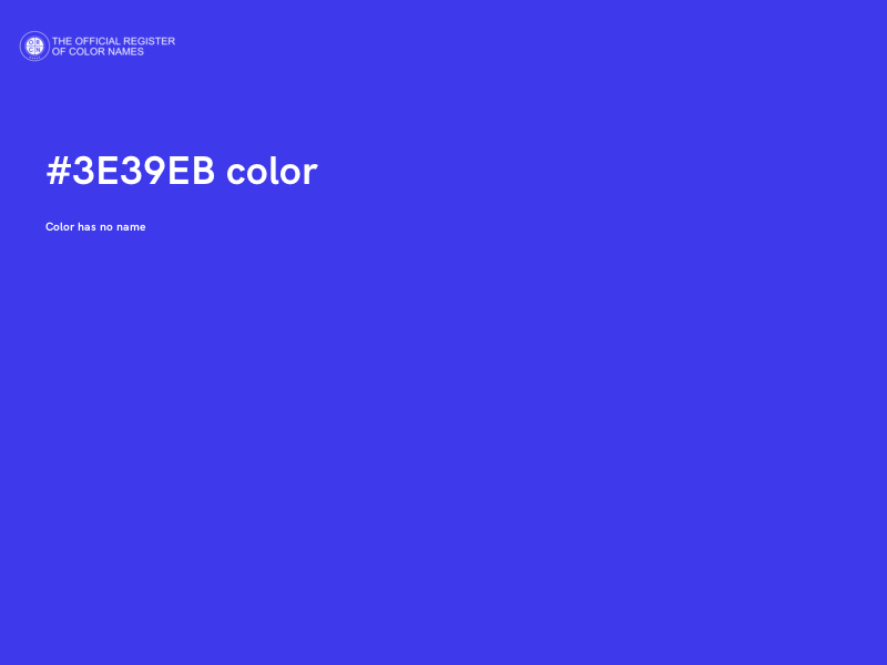 #3E39EB color image