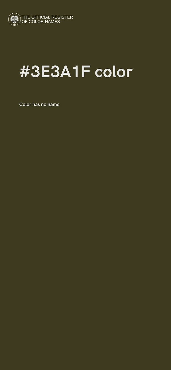 #3E3A1F color image