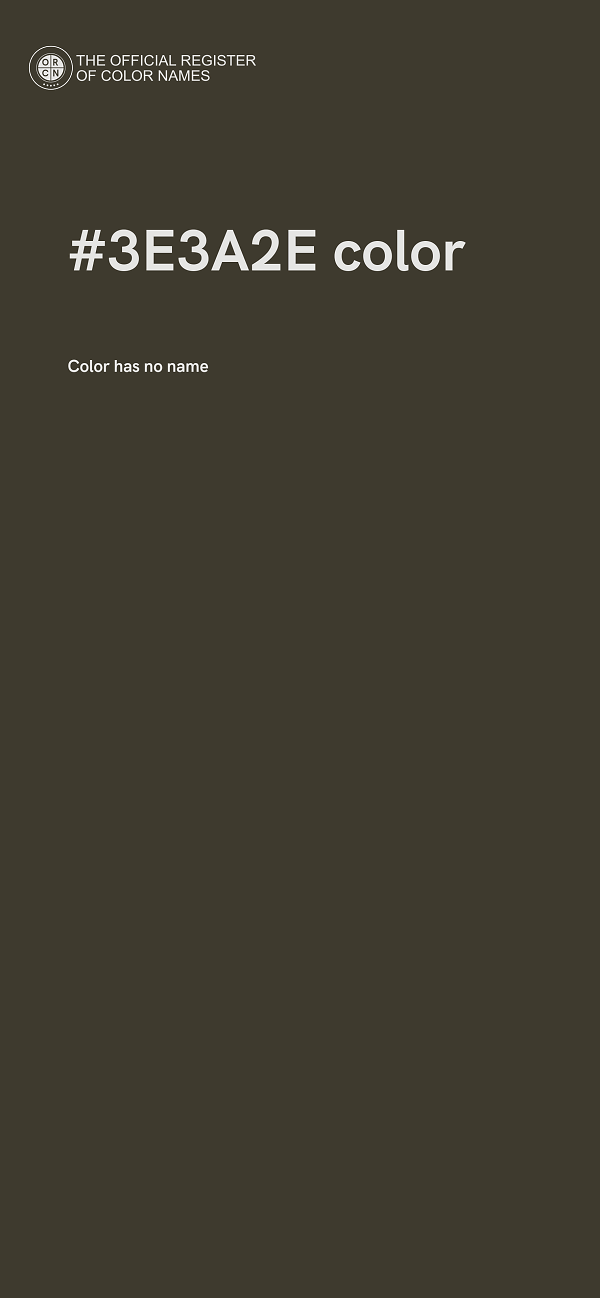 #3E3A2E color image