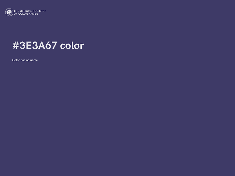 #3E3A67 color image