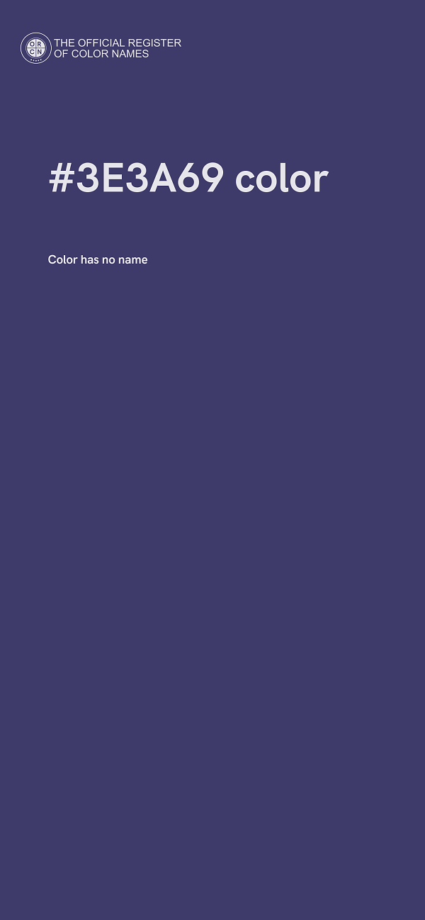 #3E3A69 color image