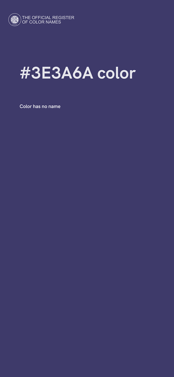 #3E3A6A color image
