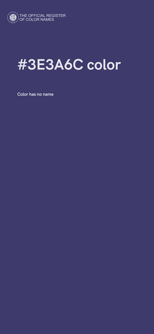 #3E3A6C color image