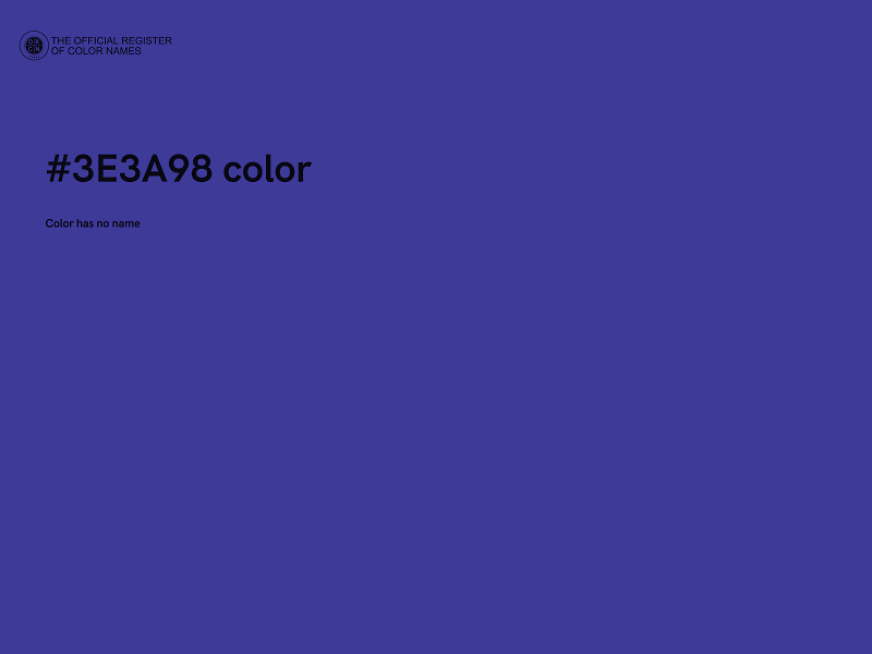 #3E3A98 color image