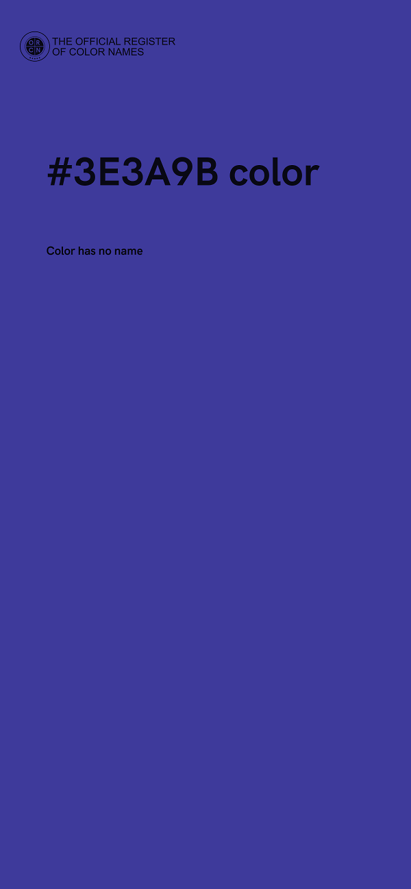 #3E3A9B color image