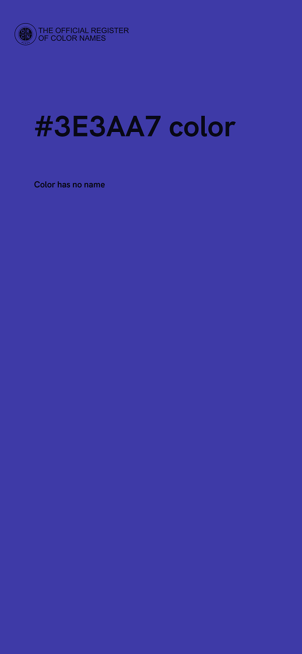 #3E3AA7 color image