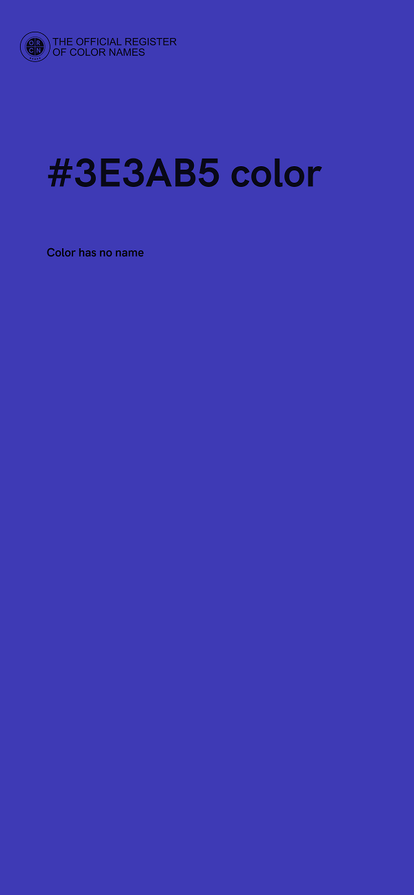 #3E3AB5 color image