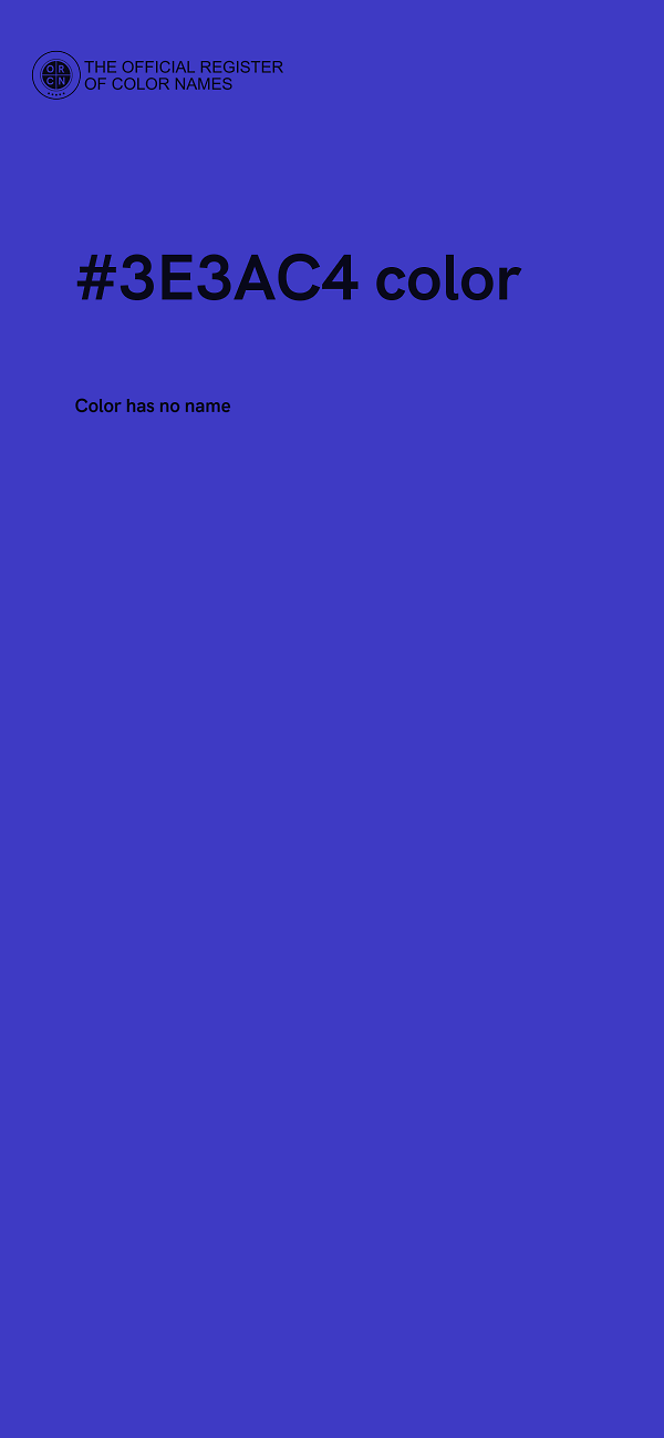 #3E3AC4 color image