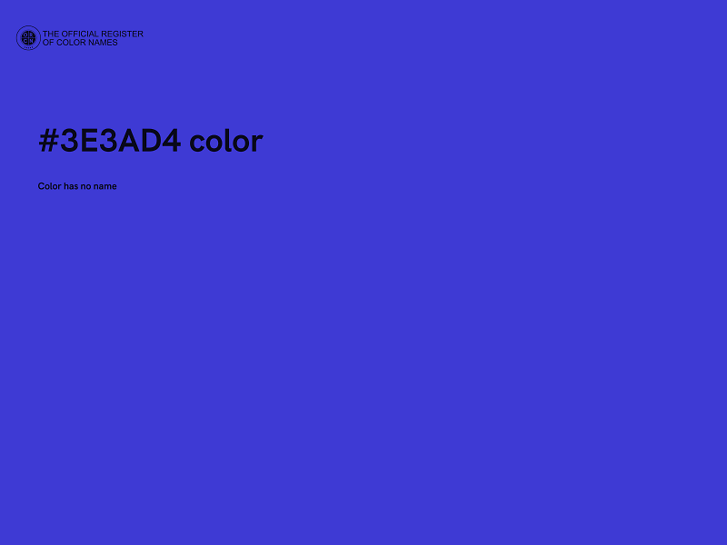 #3E3AD4 color image