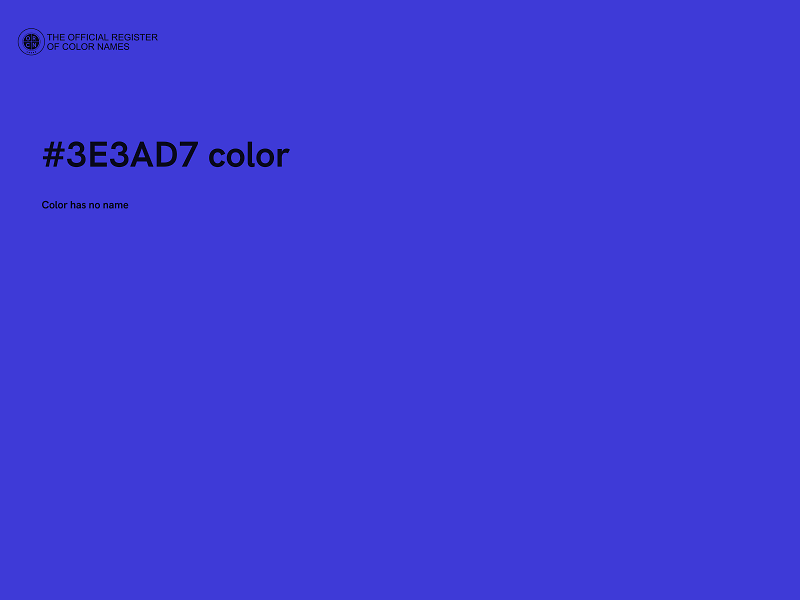 #3E3AD7 color image