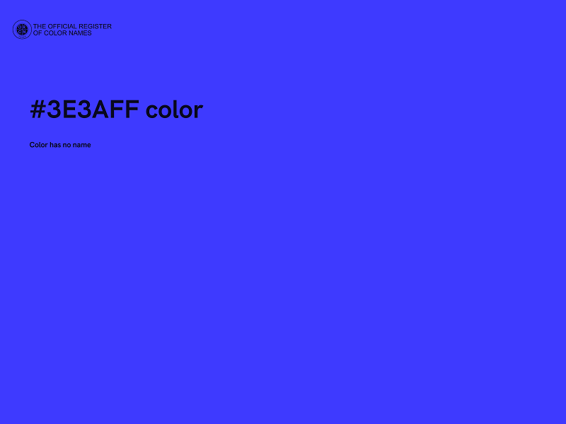 #3E3AFF color image