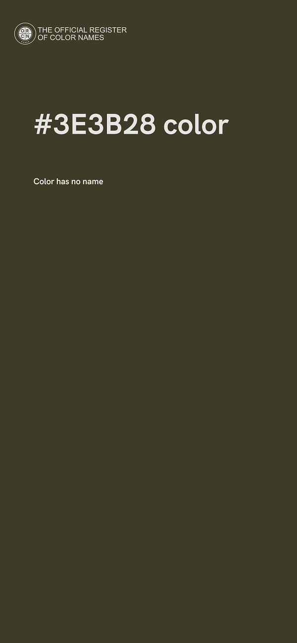 #3E3B28 color image