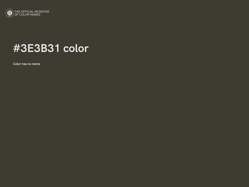 #3E3B31 color image