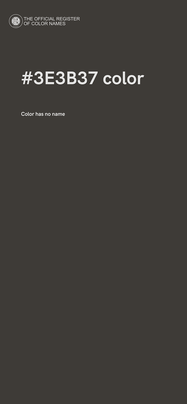 #3E3B37 color image