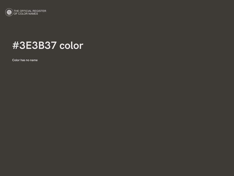 #3E3B37 color image