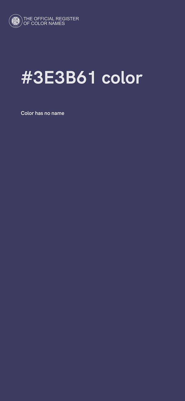 #3E3B61 color image