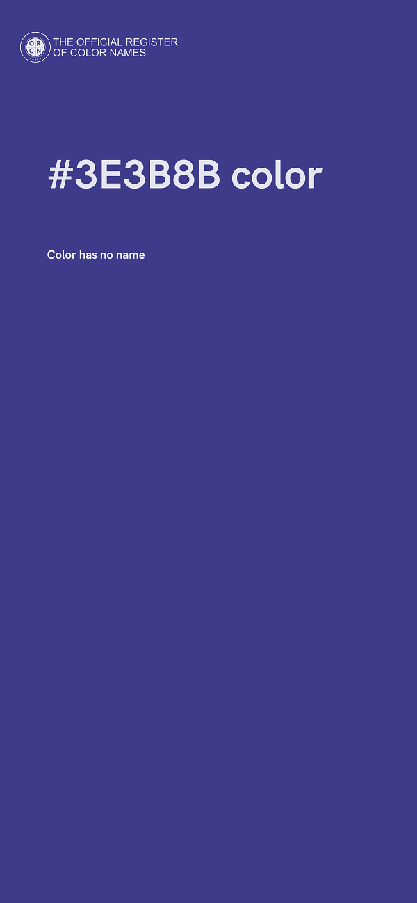 #3E3B8B color image