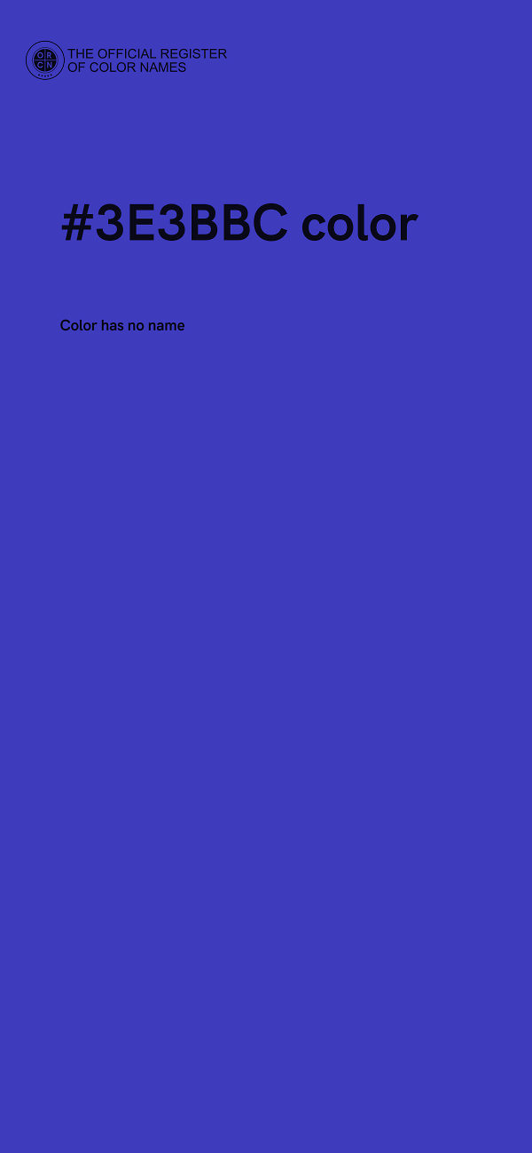 #3E3BBC color image