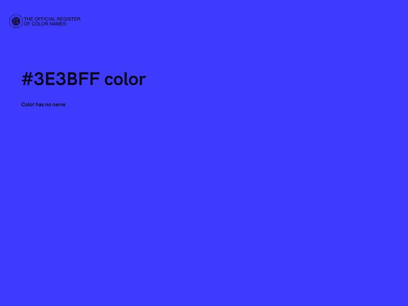 #3E3BFF color image